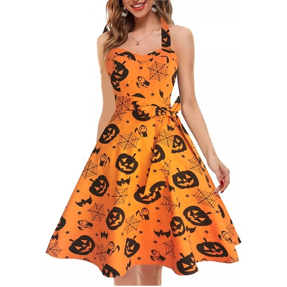 Brand New Topdress 1950s Classic Audrey Hepburn Style Dress- Halloween Themed - Picture 6 of 7
